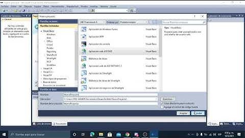 Como crear un nuevo proyecto de asp.net en Visual Studio 2010