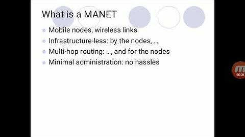 Manet introduction and routing protocols