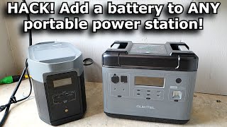 Power station HACK! Add a second battery to ANY portable power station! #831