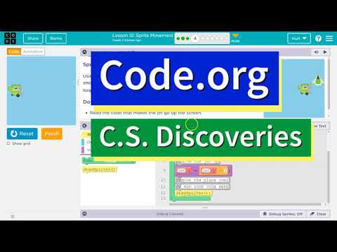 Code.org Lesson 13.2 Sprite Movement | Tutorial with Answers | Unit 3 ...