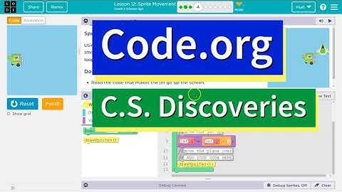 Code.org Lesson 13.2 Sprite Movement | Tutorial with Answers | Unit 3 CS Discoveries