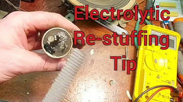 Electrolytic capacitor re-stuffing tip.