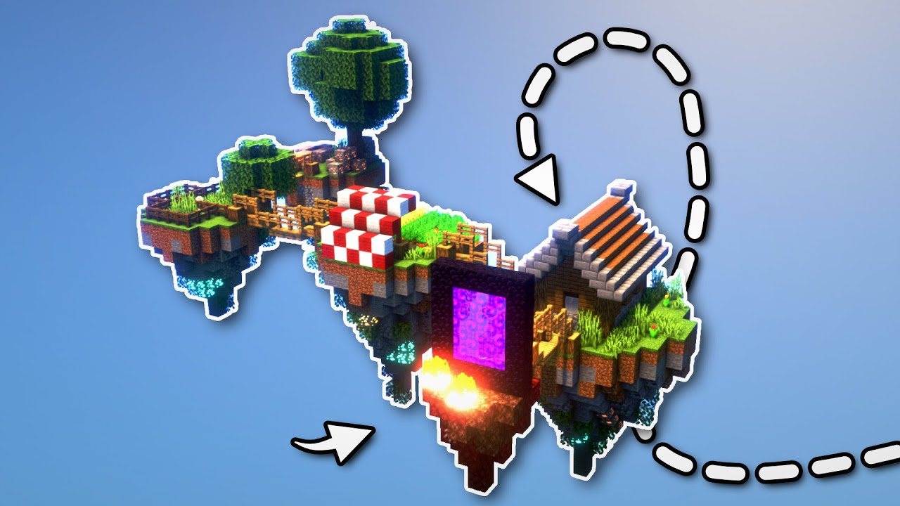 SkyBlock Island in Minecraft Timelapse - YouTube