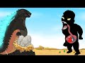 Godzilla, Dinosaur, Pac Man vs BOSS KING KONG: EGG | Godzilla Cartoon