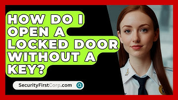 How Do I Open A Locked Door Without A Key? - SecurityFirstCorp.com