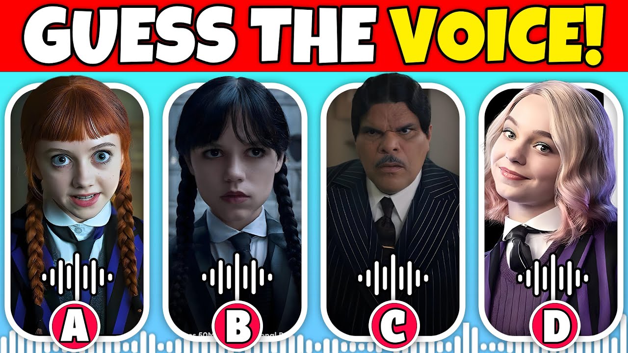 Guess The Wednesday season 2 Characters by Their VOICE!  (WEDNESDAY ADDAMS, GOMEZ ADDAMS & MORE!)
