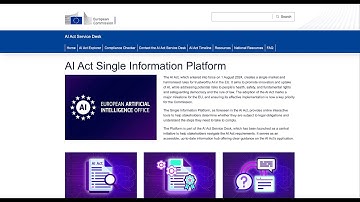Video guide: How to use the AI Act Single Information Platform