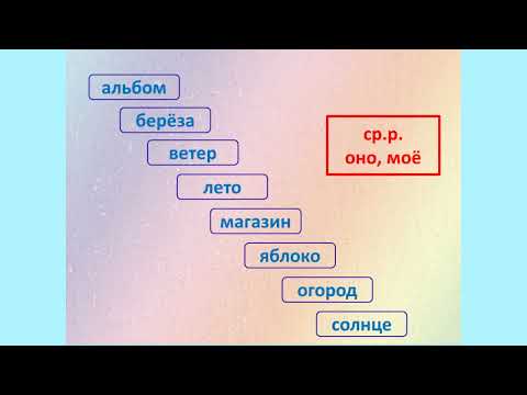 Род имён существительных  2 класс