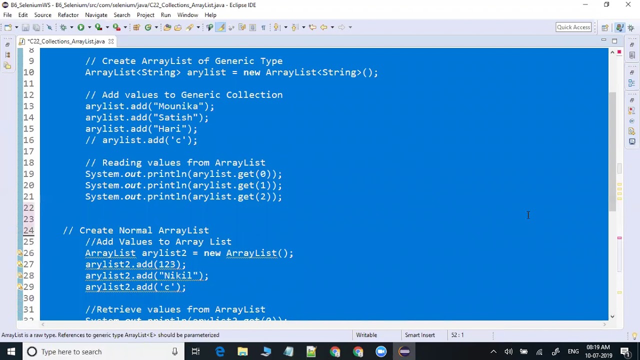 14 Working with ArrayList - YouTube