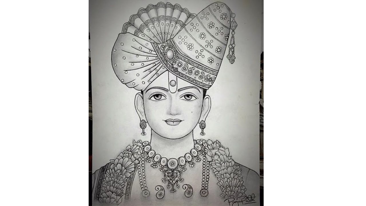 જય સવમનરયણ  Nilkanth Varni Sketch  Swaminarayan Drawing Easy  Jay Swaminarayan  bhagwan  YouTube