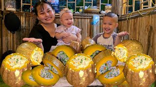 Download Lagu Harvesting super big pumpkins - Super delicious stuffed pumpkin dish mom cooked for two brothers MP3 Download Lagu Harvesting super big pumpkins - Super delicious stuffed pumpkin dish mom cooked for two brothers MP3