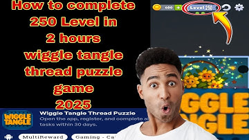 How to complete 250 Level Wiggle tangle thread puzzle game 2025