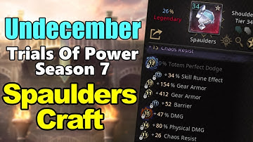 Spaulders Craft | Guide | Undecember
