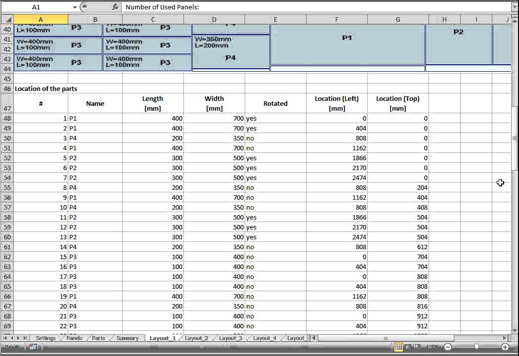 Free Online Panel Cut Optimizer