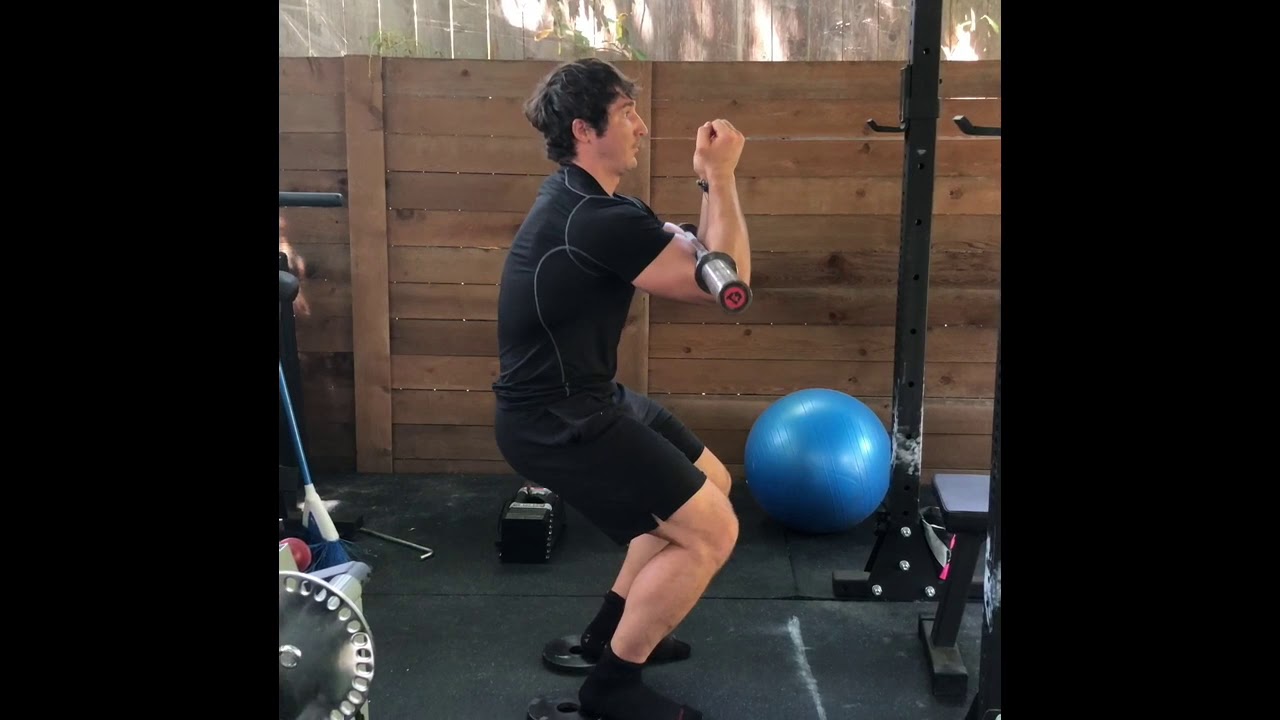 Heels Elevated Zercher Squats - YouTube