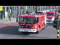 Tankwagen + 2x signalisatiewagen brandweer Gent met spoed naar reiniging wegdek!