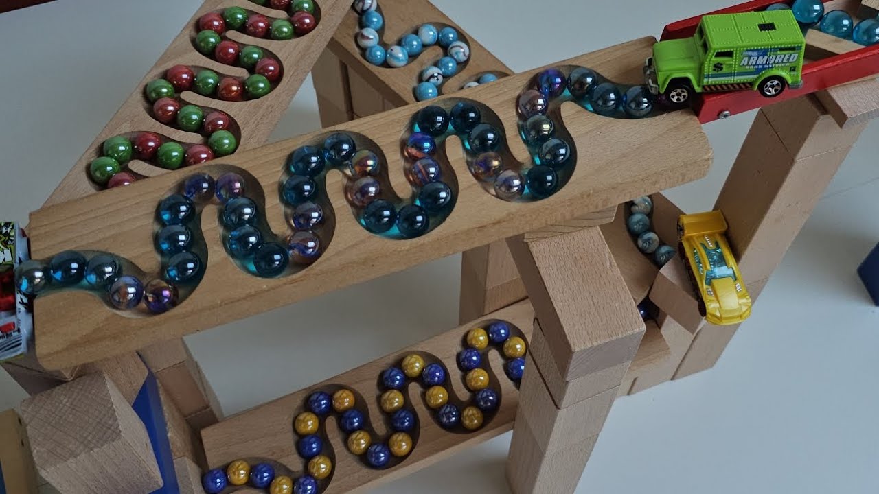 Marble Run ASMR ☆ HABA Wooden Cuboro & Eureka Standart MIX Course