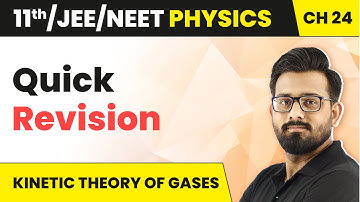 Kinetic Theory of Gases - Quick Revision | Class 11 Physics Ch 24 (HC Verma) JEE/NEET