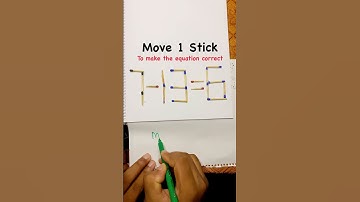 Move 1 matchstick to make the equation correct  #matchstick #matchsticks Matchstick Puzzle:14
