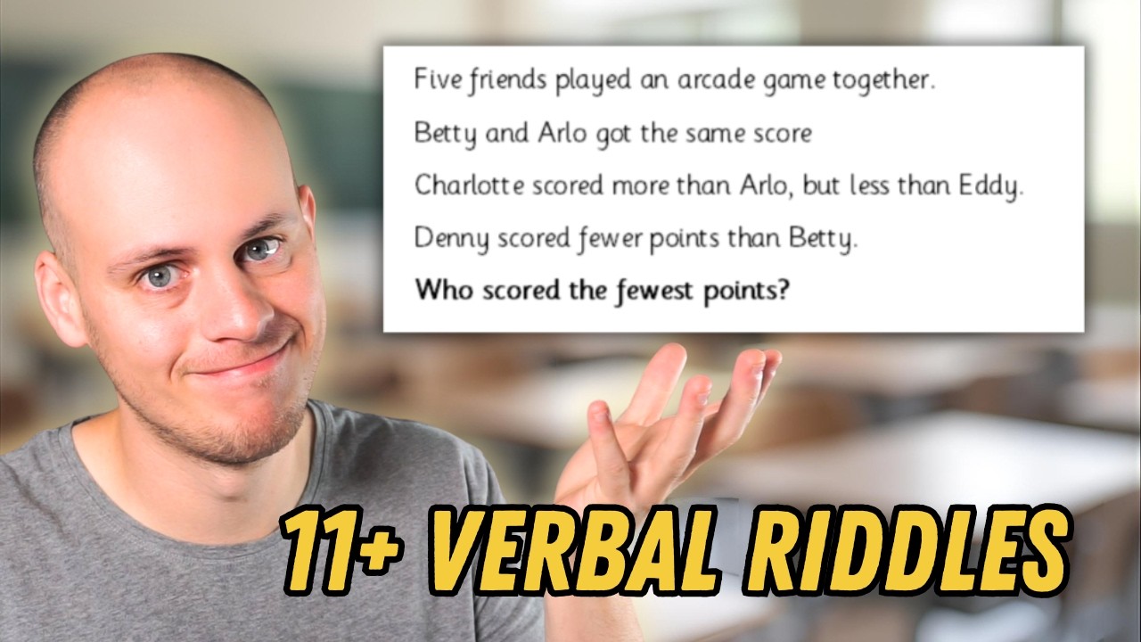 Verbal Logic Riddles 11+ Verbal Reasoning: RIDDLES made simple. - YouTube
