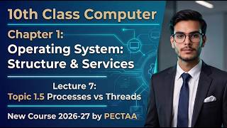 Class 10 Computer Science | Chapter 1 | Topic 1.5 | Processes vs Threads | New Course 2026–27