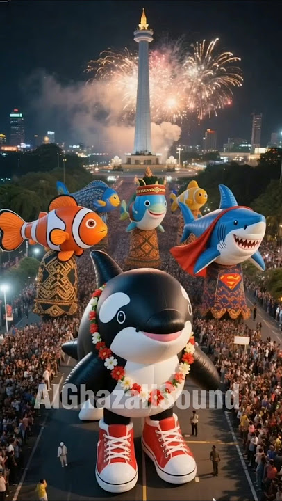 Ikan Orca & Kawan-kawannya Ikutan Takbir Keliling di Monas 2026 #takbiran #idulftri #takbirkeliling