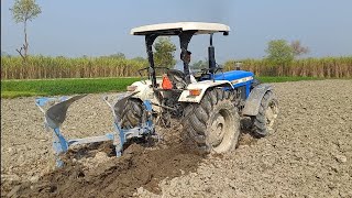 इस छोटे से पलटू ने इतने बड़े ट्रेक्टर का हिला दिया जुगाड़New Holland 5620 on 2Mb revarseval plough