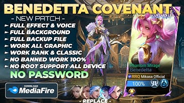 NEW Script Skin Benedetta Covenant - Phantom Mirage No Password | Full Effect Voice | Patch Terbaru