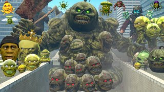 LIN GANG ROTTEN MUTANT BOSS VS LIN GANG KING VS LIN GANG MELON In Garry's Mod!