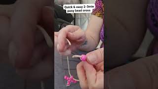 Quick and easy pony bead cross tutorial