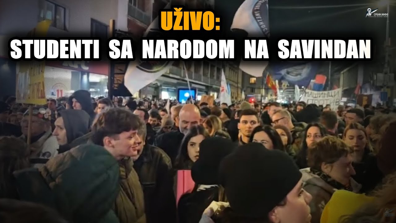 Uživo - Beograd: Narod u ogromnom broju i studenti na Savin dan blokiraju ulice