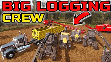 FARMING SIMULATOR 2017 | SETTING UP THE BIG LOGGING COMPOUND FOR MULTIPLAYER | 12 PERSON SERVER