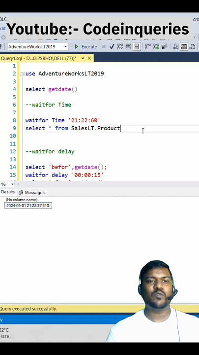 Waitfor Time and Delay in SQL server | SQL SERVER #sql #data #dataanalysis #leetcode
