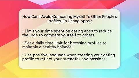 How Can I Avoid Comparing Myself To Other People