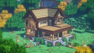 Minecraft | How to Build a Fully Furnished 2-storey Wooden House