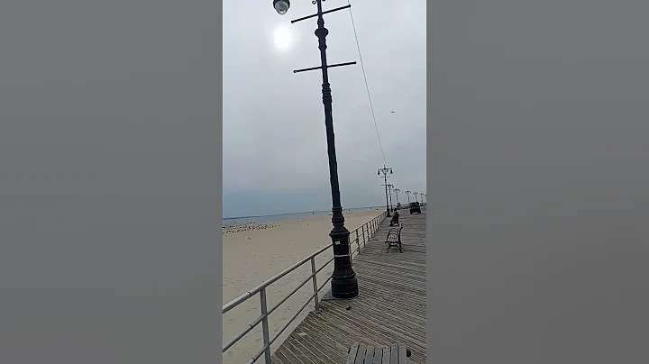 September 30, 2022: Coney Island beach and boardwalk on W 24th  st, Brooklyn
