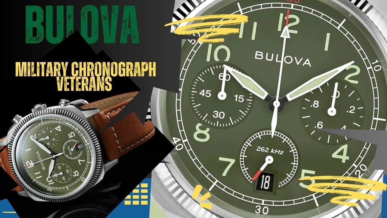 New Release Bulova Military Chronograph Veterans