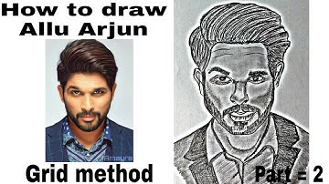 How to Draw Allu Arjun Step by Step Sketch tutorial - Part 2 / inspired by Shubham Dogra