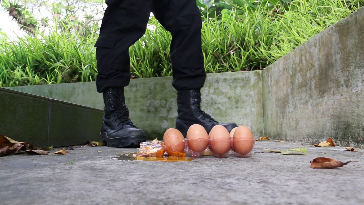Boots Crush Eggs YouTube
