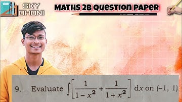 9) Evaluate integral [1/(1 - x ^ 2) + 1/(1 + x ^ 2)] dx on (-1, 1). || INDEFINITE INTEGRATION