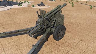 How does the 105mm howitzer work?