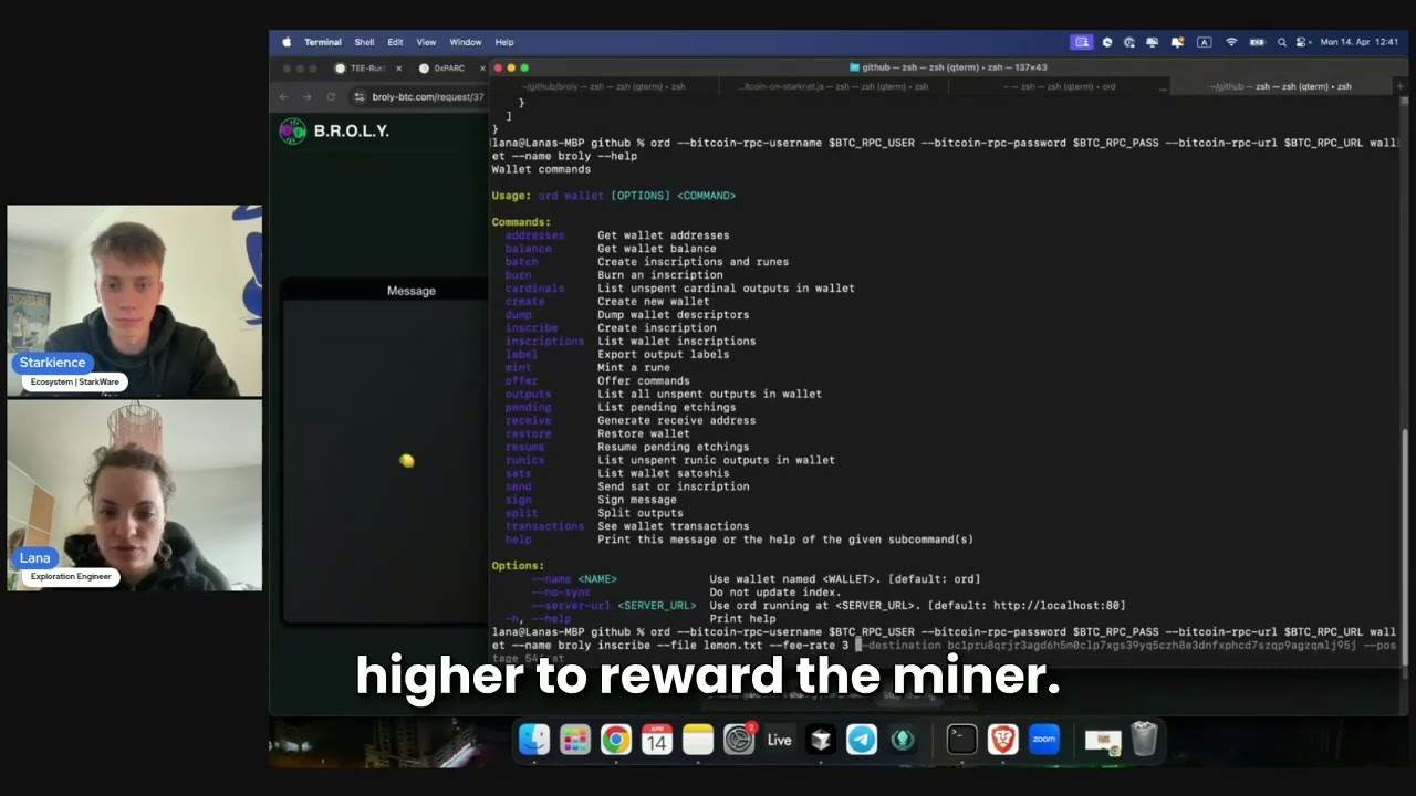 Broly – Trust-minimized Bitcoin inscriptions from Starknet wallet