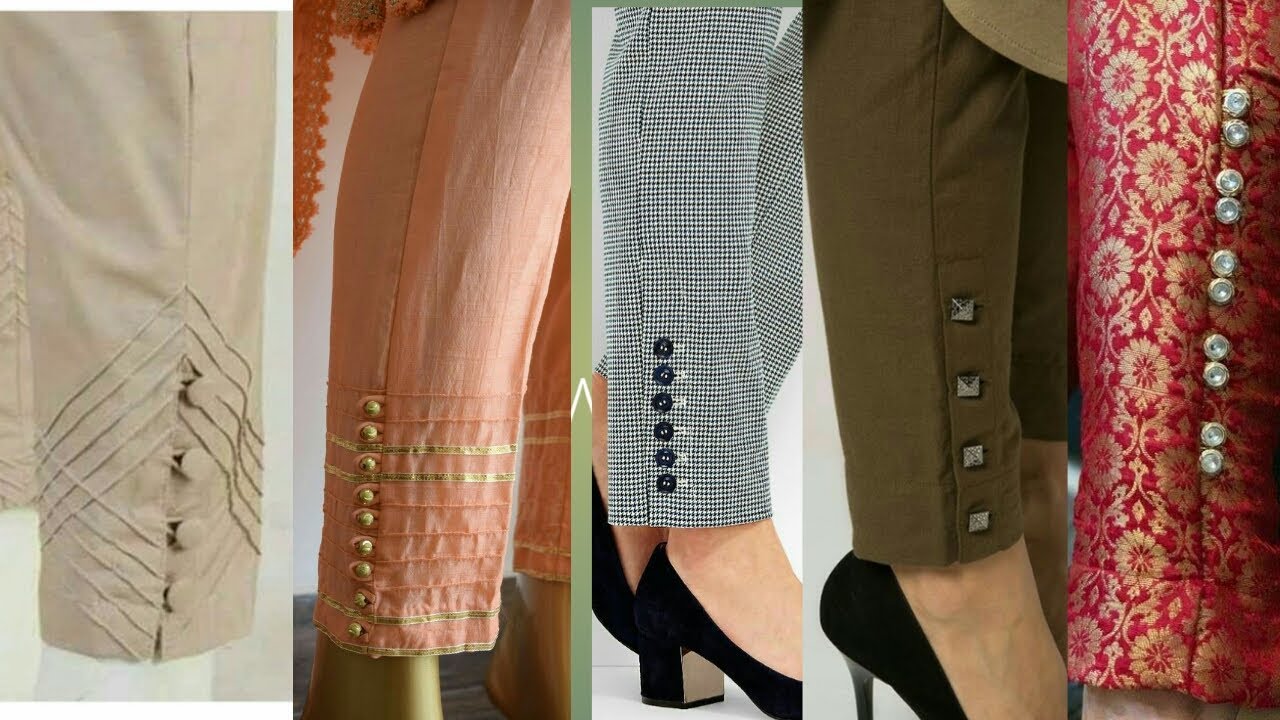 Latest Capri bottom Design with button 2021, Trouser design, Ladies pants  designs