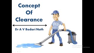 Concept Of Clearance