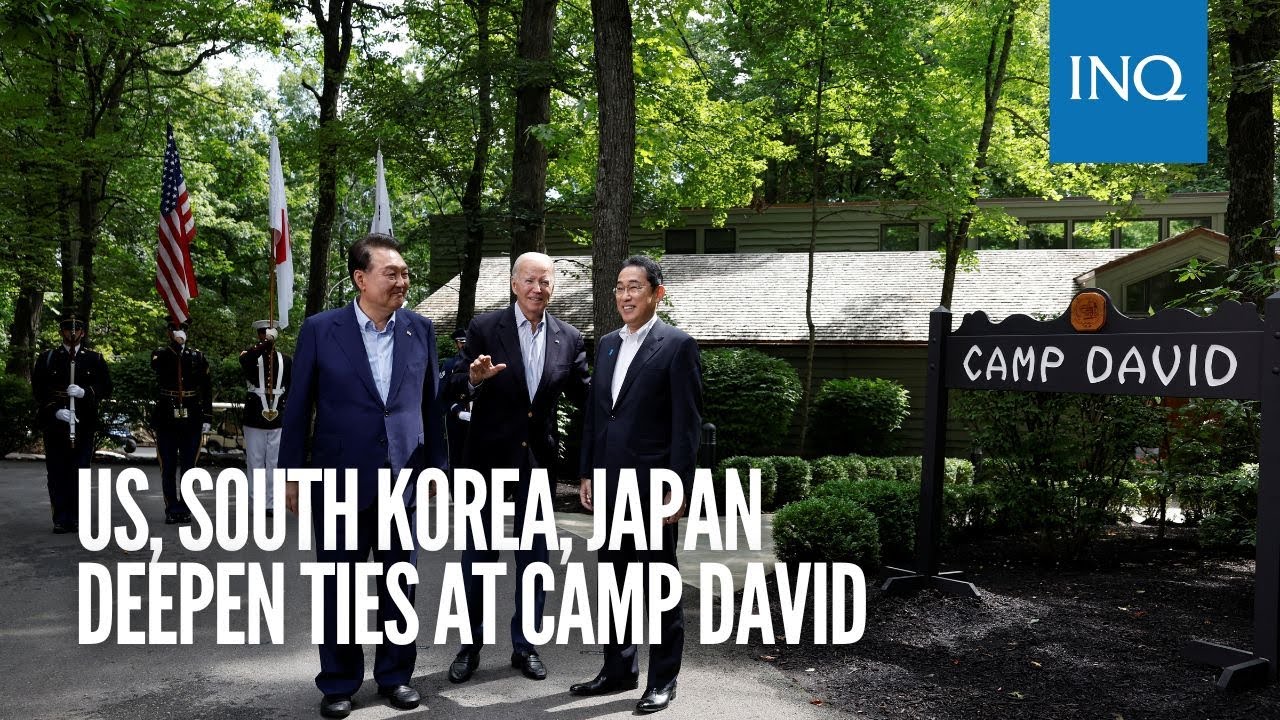 US, South Korea, Japan deepen ties at Camp David - YouTube