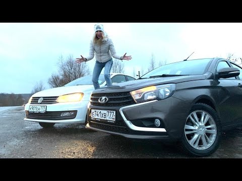 ЖЕСТКИЕ КОСЯКИ Лада Веста и Volkswagen Polo Sedan. Лиса рулит