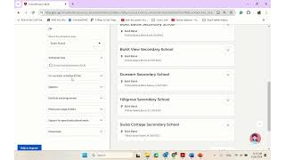 Tutorial on how to use filter function on moe school finder