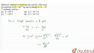 An `alpha`-particle is describing a circle of radius 0.45 m in a field of magnetic induction