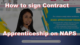 How to Sign Contract of Apprenticeship on NAPS Portal
