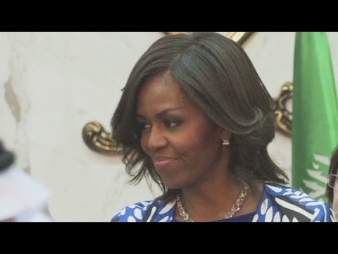 Outrage as Michelle Obama skips scarf with Saudis